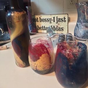 Hand Painted Glass Decor